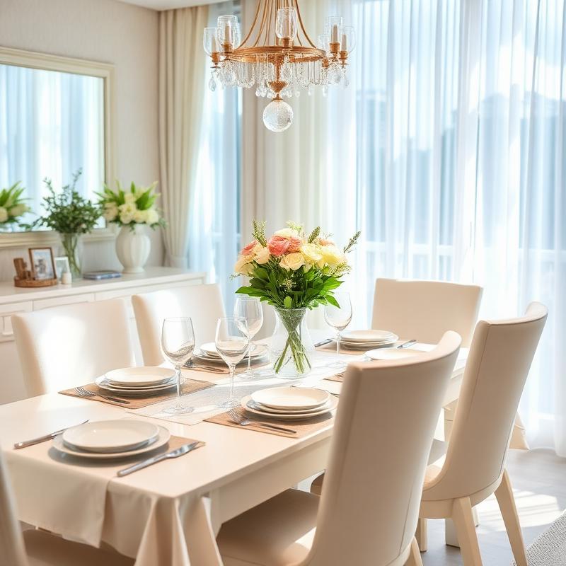 Bright dining area cleaned to a luxury standard
