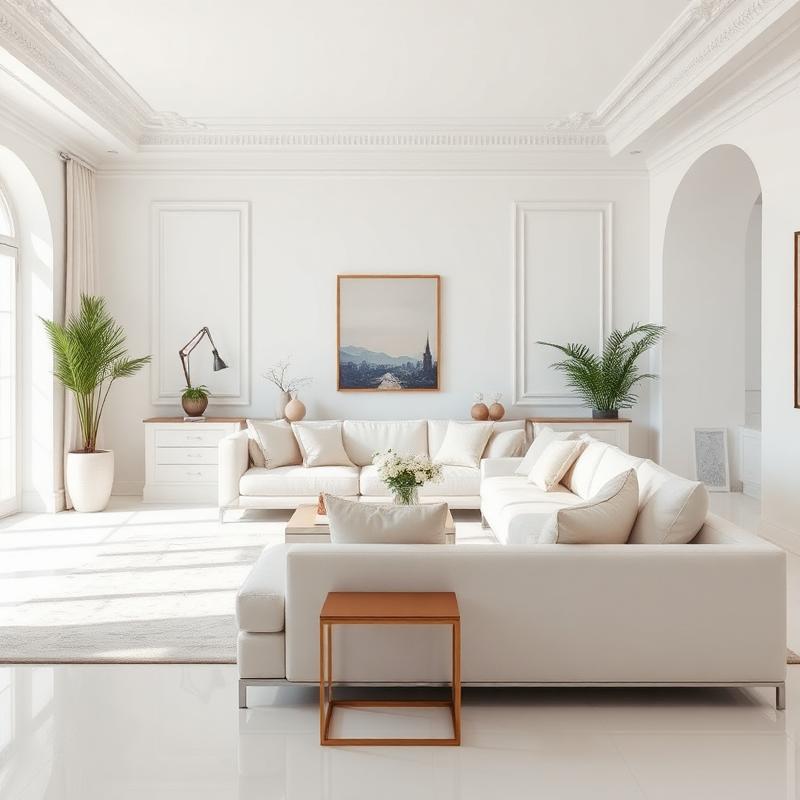 Pristine living room in a Southampton home